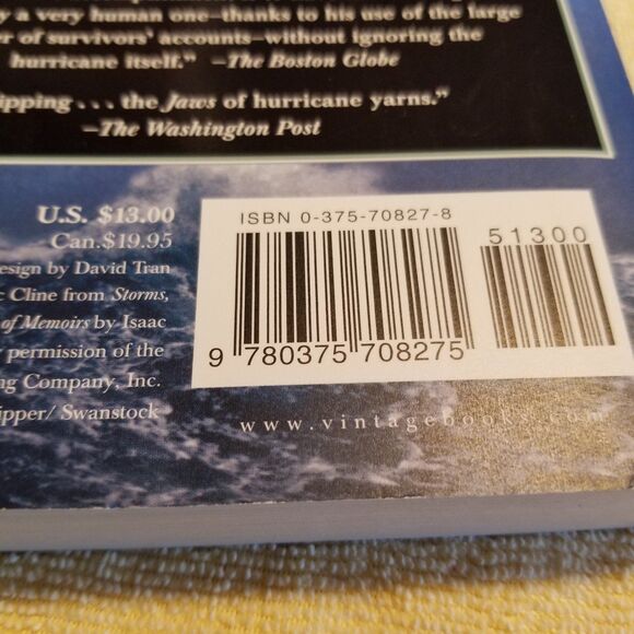 Isaac's Storm paperback book first edition - Picture 3 of 8